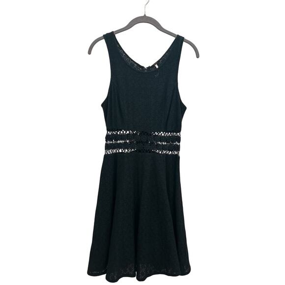 Free People Black Daisy Cutout Mini Dress Size 4 - Picture 3 of 5